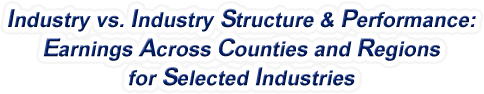 Arkansas - Industry vs. Industry Structure & Performance: Earnings Across Counties and Regions for Selected Industries